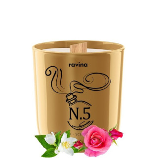 sviečka No.5 - 175 g - inšpirované vôňou parfému Chanel No.5