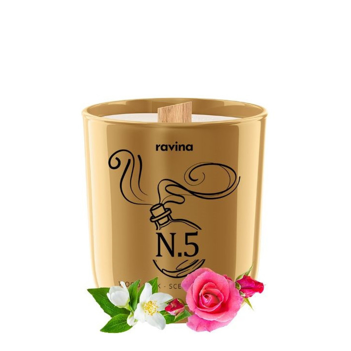 sviečka No.5 - 175 g - inšpirované vôňou parfému Chanel No.5