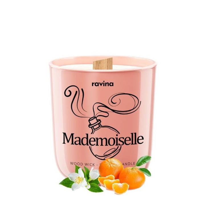 sviečka Mademoiselle - 175 g - inšpirované vôňou parfému Chanel Coco Mademoiselle