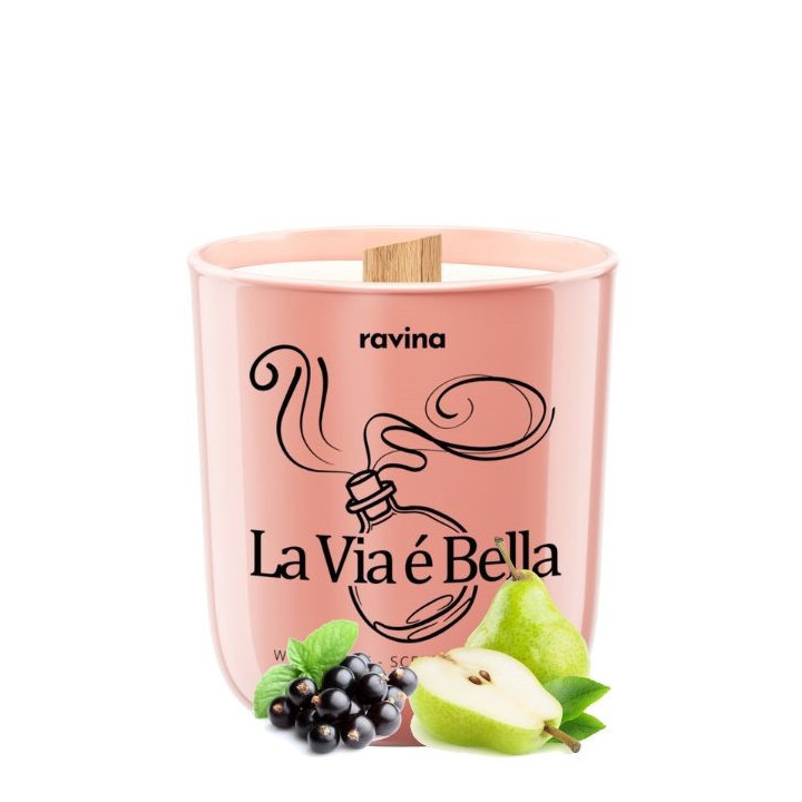 sviečka La Via Bella - 175 g - inšpirované vôňou parfému Lancôme La Vie Est Belle